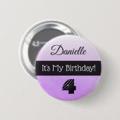 De persoonlijke Button van mijn Paarse verjaardag  (Voorkant /achterkant)