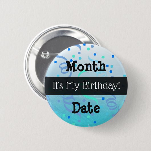 De persoonlijke Button van mijn verjaardag (Voorkant /achterkant)