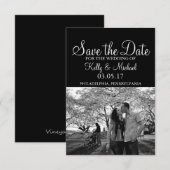 De persoonlijke Foto bewaart de Datum Save The Date (Voorkant / Achterkant)