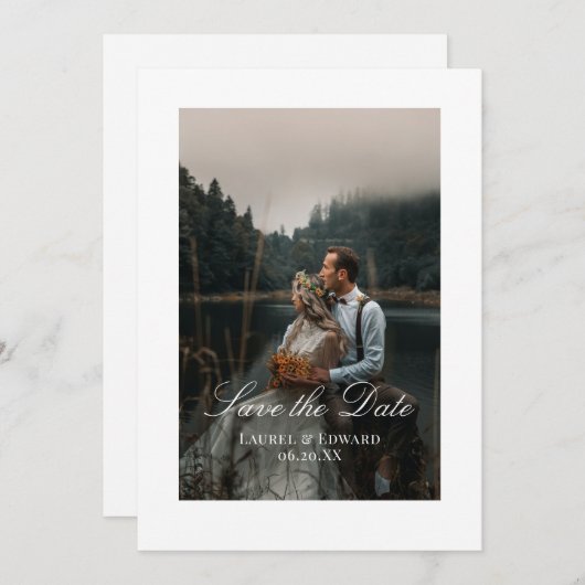 De persoonlijke Foto bewaart de Datum Vlakke Kaart (Voorkant / Achterkant)