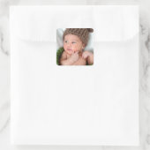 De persoonlijke Foto maakt het zelf Vierkante Sticker (Tas)