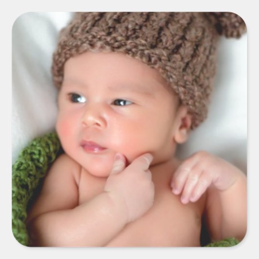 De persoonlijke Foto maakt het zelf Vierkante Sticker (Voorkant)