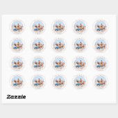 De persoonlijke Foto Modern Wedding sparen de Datu Ronde Sticker (Vel)