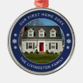 De persoonlijke foto van onze eerste thuismarine metalen ornament (Voorkant)