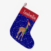 De persoonlijke Giraffe van de Baby in een Santa H Kleine Kerstsok (Voorkant (Hangend))