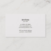 De persoonlijke Gouden Vork & het Mes van de Visitekaartje (Achterkant)