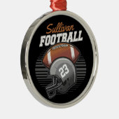 De persoonlijke Helm van het Aantal van het Team v Metalen Ornament (Rechts)