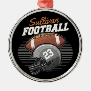 De persoonlijke Helm van het Aantal van het Team v Metalen Ornament