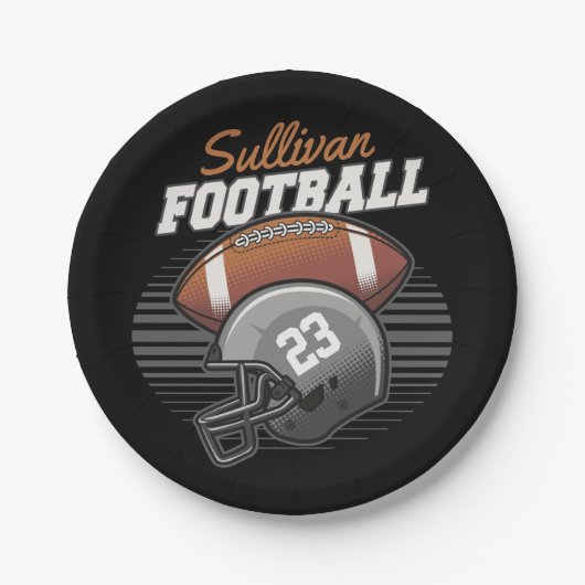 De persoonlijke Helm van het Aantal van het Team v Papieren Bordje (Voorkant)