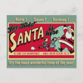 De persoonlijke kerstman is hier briefkaart (Voorkant)