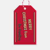 De persoonlijke Kerstman is hier Retro Kerstmis Cadeaulabel (Achterkant)