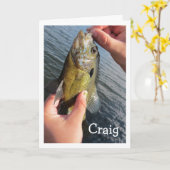 De persoonlijke Naam van de Douane Vist Humor Verj Kaart (Gele Bloem)