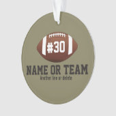 De persoonlijke Naam van het Ontwerp van het Footb Ornament (voorkant)