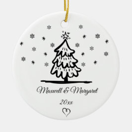 De persoonlijke paren noemen Kerstmis voor Boyvrie Keramisch Ornament