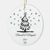 De persoonlijke paren noemen Kerstmis voor Boyvrie Keramisch Ornament (Links)