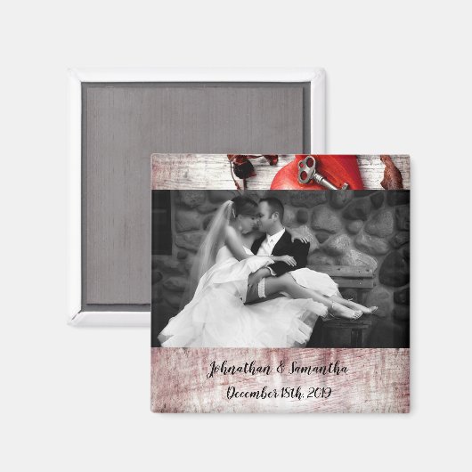 De persoonlijke Sleutel van het Hout van het Land Magneet (Voorkant / Achterkant)