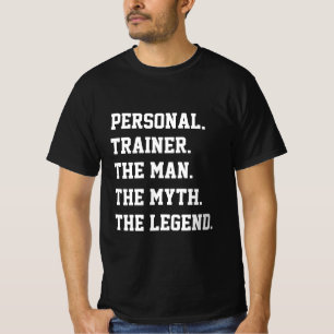 De persoonlijke trainer van het Man de mythe de le T-shirt