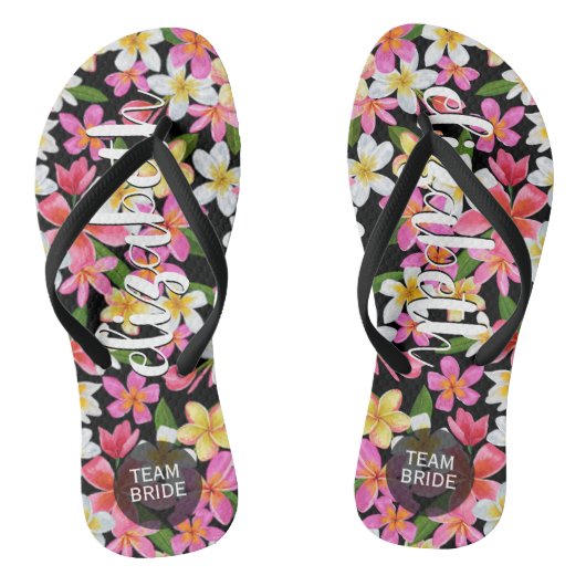 De persoonlijke Tropische Bloemen van de Bride van Teenslippers (Voetbed)