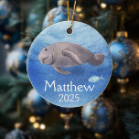 De persoonlijke waterverf van Lover beheren Keramisch Ornament<br><div class="desc">Dit ontwerp kan op het gebied worden gepersonaliseerd dat door de foto en/of tekst te veranderen wordt verstrekt. Of het kan worden aangepast door te klikken deze Sjabloon personaliseert en dan de klik te kiezen om verdere optie aan te passen en de kleur van de achtergrond te schrappen of te...</div>