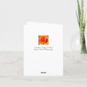 De perzik/het Sinaasappel dankt u kaardt Bedankkaart (Achterkant)