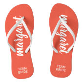 De Perzikant van de Bride van het team en Wit Gepe Teenslippers (Voetbed)