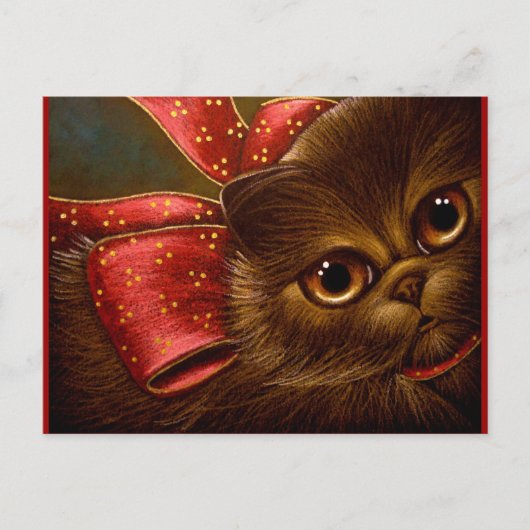 DE PERZISCHE KAT VAN DE CHOCOLADE - HET BRIEFKAART (Voorkant)