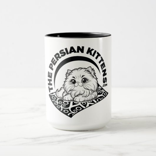 De Perzische Kittens Logo Mok 1 (Midden)