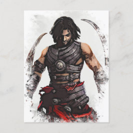 De Perzische krijgsprins Fantasy Art Briefkaart