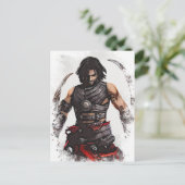 De Perzische krijgsprins Fantasy Art Briefkaart (Staand voorkant)