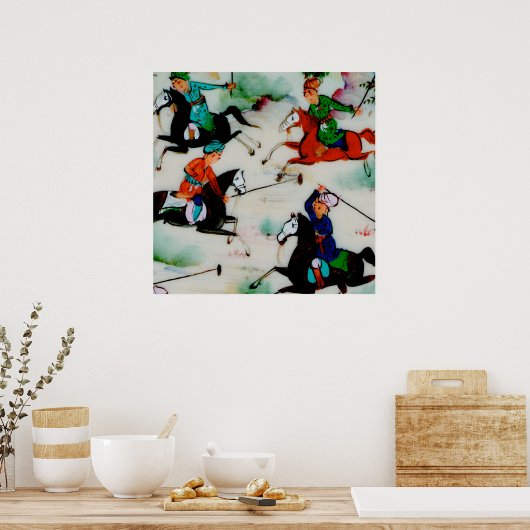 De Perzische polospelers Poster (Keuken)