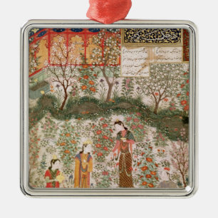 De Perzische prins Humay ontmoet de Chinezen Metalen Ornament