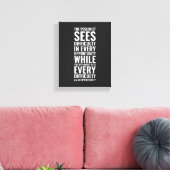 De pessimist ziet moeilijkheid | Inspirerend Canvas Afdruk (Insitu (Woonkamer))