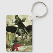 De Pest van Arnold Böcklin, Vintage Symbolisme Sleutelhanger (Achterkant)