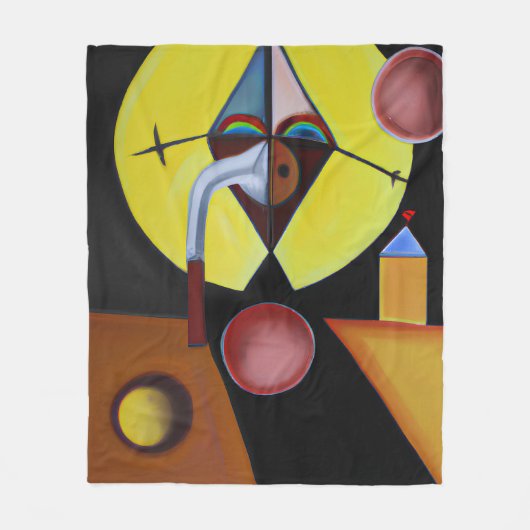 De Pestdokter - Olie Schilderij Fleece Deken (Voorkant)