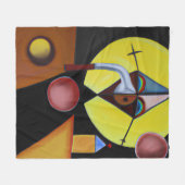 De Pestdokter - Olie Schilderij Fleece Deken (Voorkant (Horizontaal))