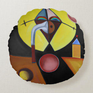 De Pestdokter - Olie Schilderij Rond Kussen