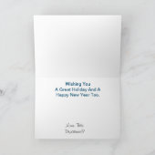 De Pet-kerstkaart van de politieman om zich aan te Kaart (Binnen)