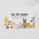 De Pet Nanny...Pet zit Visitekaartje (Voorkant)