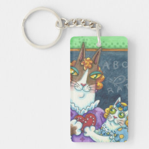 De PET-SLEUTELHANGER van Hiss N' Fitz Cats TEACHER Sleutelhanger