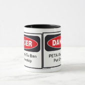 De PETA-mok in gevaar brengen Mok (Midden)