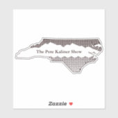 De Pete Kaliner Show staat logo sticker - wit (Vel)