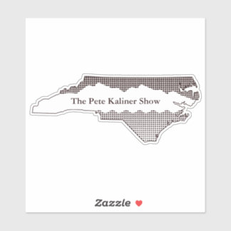 De Pete Kaliner Show staat logo sticker - wit