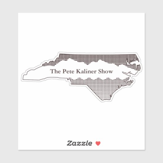 De Pete Kaliner Show staat logo sticker - wit (Vel)