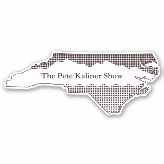 De Pete Kaliner Show staat logo sticker - wit (Voorkant)