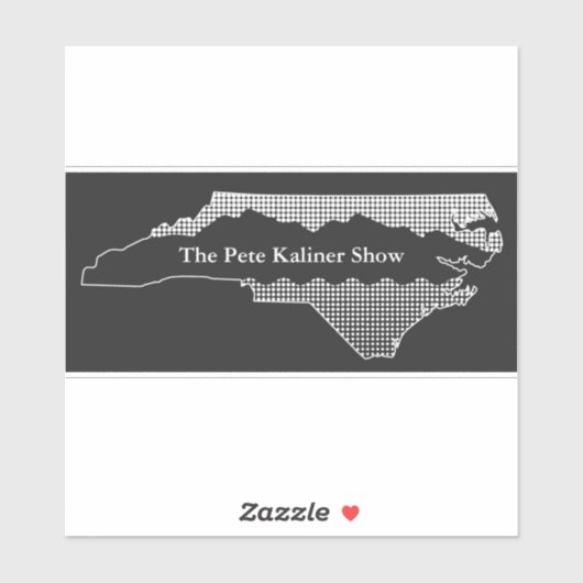 De Pete Kaliner Show staat logo sticker - zwart (Vel)