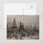 De petroleumolie wells in Baku op de Caspian Briefkaart (Voorkant / Achterkant)