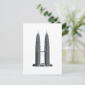 De Petronas Towers: Briefkaart (Staand voorkant)