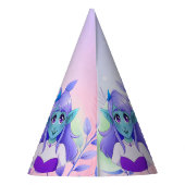 De petten van kinderen met een elf zijn roze feesthoedjes (Achterkant)