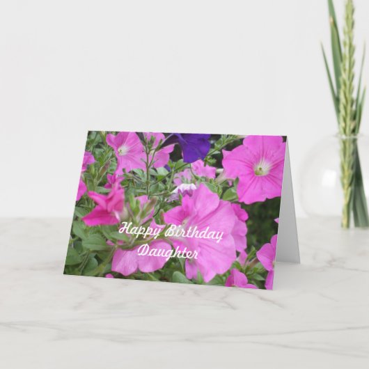 De Petunia van de Verjaardag van de dochter Kaart (Voorkant)