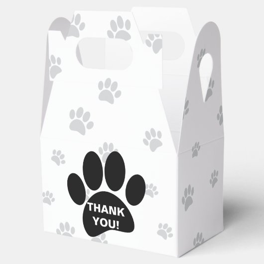 De peul drukt met Dank u Bericht Bedankdoosjes (Geopend)